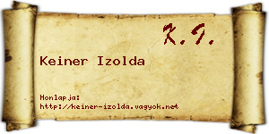 Keiner Izolda névjegykártya